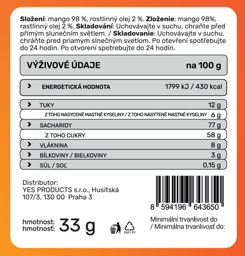 Mango Chipsy - 33 g