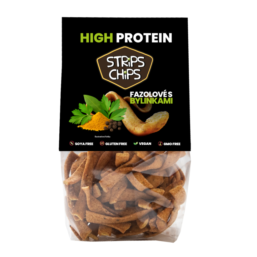 Strips Chips High Protein – Fazolové s bylinkami 80 g